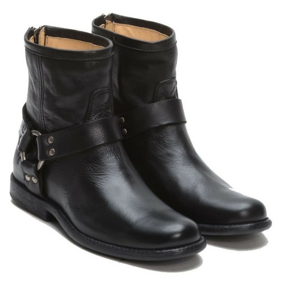 FRYE Phillip Harness Short Boot in Black size 6.5 - Picture 5 of 10